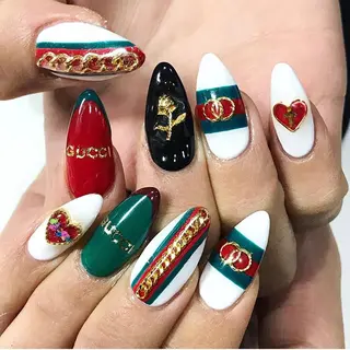 ネイル 渋谷／チップ長さ出し 👑アプレgel-xのネイルデザイン