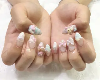 ネイル AQUA ໒꒱ ‧₊˚のネイルデザイン