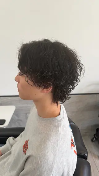 ショート パーマ メンズ ブリーチ/髪質改善/ メンズ/ KOKIのヘアスタイル