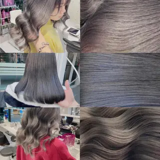 セミロング カラー ヘアアレンジ 🐚🧸 MAKI 🧸🐚のヘアスタイル