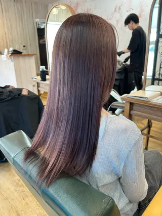 セミロング ✨縮毛矯正✨艶髪✨️ 髪質改善✨鴻巣✨️のヘアスタイル