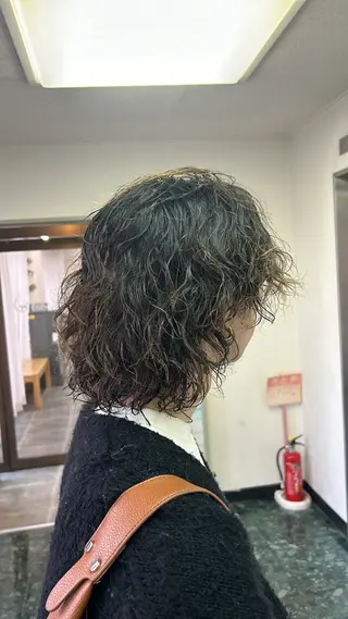 ミディアム パーマ メンズ メンズパーマ 髪質改善☆有馬のヘアスタイル
