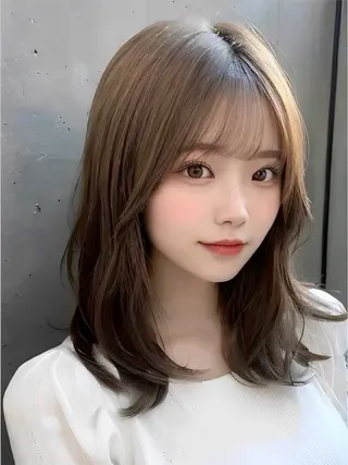 セミロング ブリーチカラー特化 ✨️永井諒のヘアスタイル