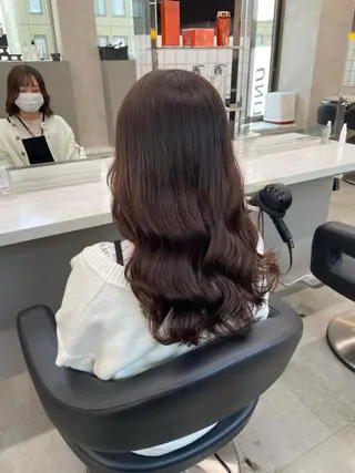 ミディアム カラー パーマ ヘアアレンジ メンズ キッズ ネイル マツエク・マツパ アイブロウ 🦋縮毛/韓国レイヤ ー/透明感カラー🦋のヘアスタイル