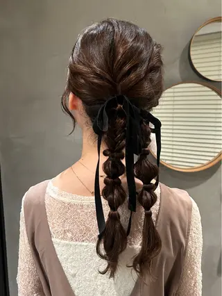 セミロング ヘアアレンジ デザイン/アレンジ ❤︎イシイレイのヘアスタイル
