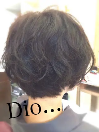 ショート カラー パーマ 森下 友 Dio...池袋のヘアスタイル