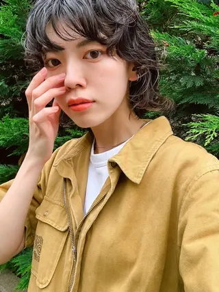 ミディアム パーマ 暖色カラー🧡 ボブ🧚‍♀️マナのヘアスタイル