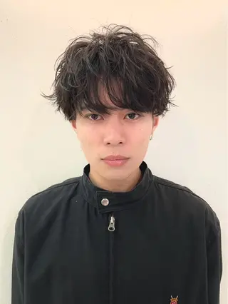 カラー 【メンズ特化】 シャドウパーマのヘアスタイル