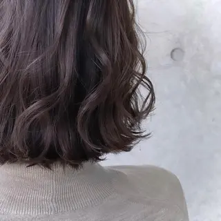 ミディアム カラー 烏丸/顔周りカット/ 暖色カラー/奈実のヘアスタイル