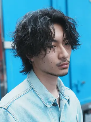ミディアム パーマ メンズ fifthOITA 渡邊大瀬のヘアスタイル