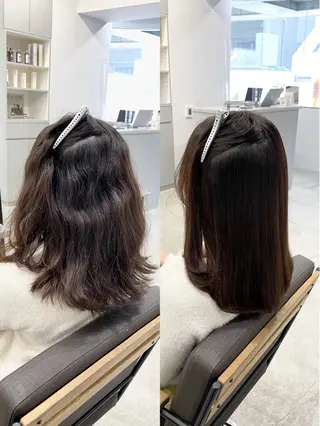 ミディアム カラー パーマ 生艶髪&レイヤー🔔 渋谷お薦めNo.1✨のヘアスタイル
