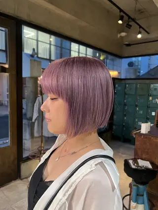 ショート カラー 赤みゼロ/透明感 カラー🌿KANTAのヘアスタイル