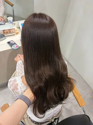 セミロング カラー 韓国透明感/艶カラー saya🧸🍼のヘアスタイル