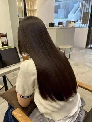 ロング パーマ 🍒モテ暖色カラー × うる艶✧ ゆなのヘアスタイル