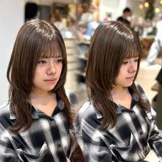 セミロング カラー 🩰Kurumi🩰 レイヤーカットのヘアスタイル