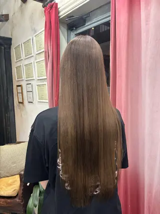 カラー ふたつやゆら🤎ྀི カラー、縮毛矯正のヘアスタイル