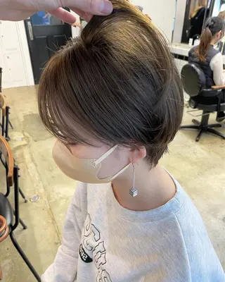 ショート カラー 白髪ぼかし/ショート /ミニボブだいじのヘアスタイル