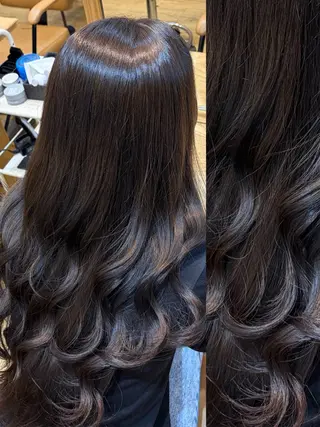 ロング カラー 👑髪質改善Wカラー 👑アユカのヘアスタイル