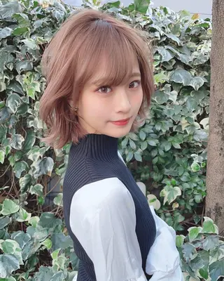 ミディアム カラー パーマ ヘアアレンジ 【公式】amble luxe池袋東口🩷のヘアスタイル