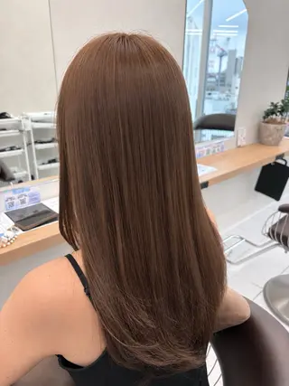 ロング 外人風ハイライト/ 艶カラーのヘアスタイル