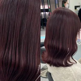 セミロング カラー 金山 律　暖色系カラーのヘアスタイル