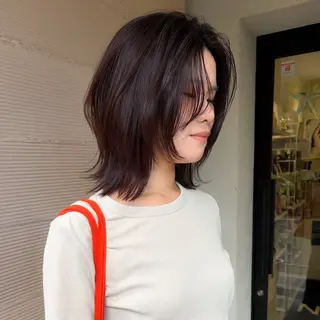 ミディアム カラー 似合わせヘア🤍 面田法子のヘアスタイル