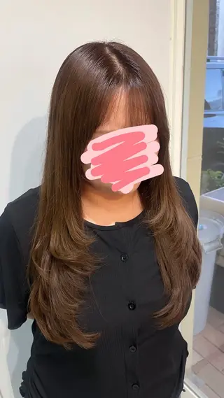 ロング カラー 藤原 珠花のヘアスタイル