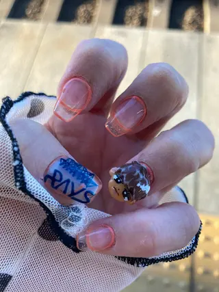 ネイル imaichise 🧡💜推しネイルのネイルデザイン
