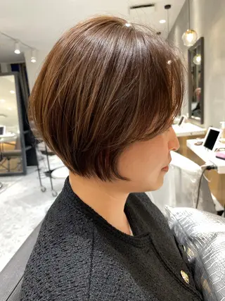ショート カラー 🌟透明感カラー× 小顔カット いっせいのヘアスタイル