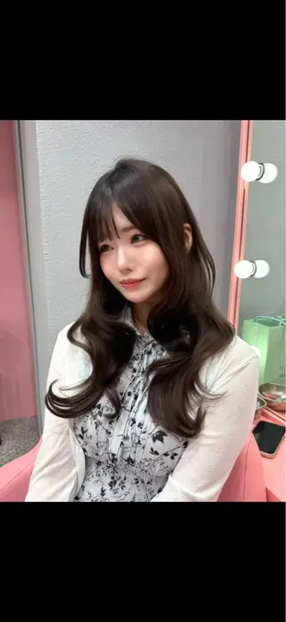 セミロング カラー 渋谷/韓国ヘア/ 顔まわり♡Ayakaのヘアスタイル