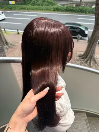カラー 田中 夏妃のヘアスタイル
