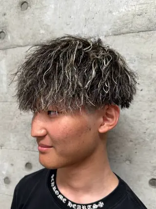 ショート パーマ メンズ メンズパーマカット 達人/涼のヘアスタイル