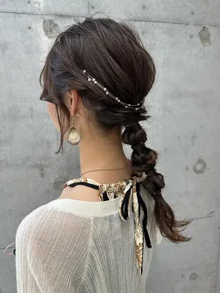 ロング ヘアアレンジ はやしほのか| マンツーマン美容師のヘアスタイル