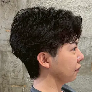 パーマ メンズ 【束感セット】 あおいのヘアスタイル
