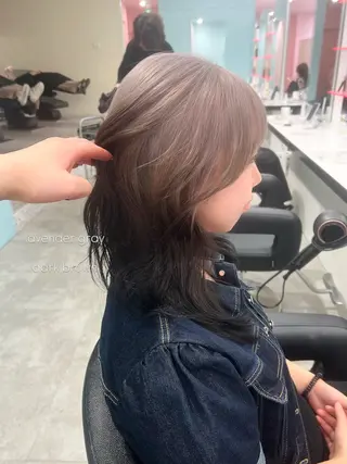 セミロング レイヤー/ダブルカラ ー🎀Sayakaのヘアスタイル