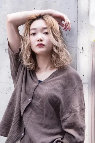 セミロング カラー ヘアアレンジ メンズ 山崎 澪 レイヤーカット/大宮のヘアスタイル