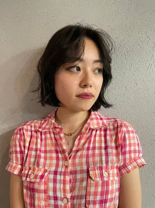 ミディアム カラー 吉田一輝 外国人パーマのヘアスタイル