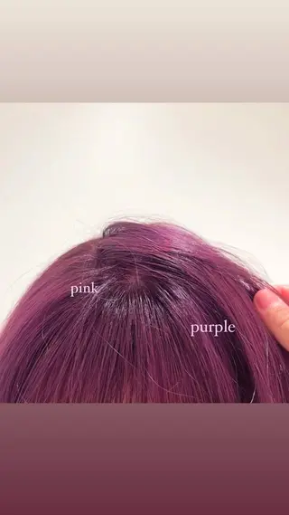 ミディアム カラー 💗暖色/ブリーチ/ レイヤー/横浜/メイのヘアスタイル