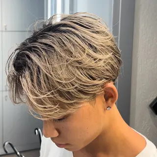 ミディアム カラー ヘアアレンジ メンズ fifth 石川 凪のヘアスタイル