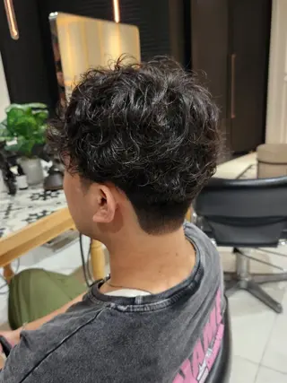メンズ パーマ RUA💜 ボブカット💜のヘアスタイル