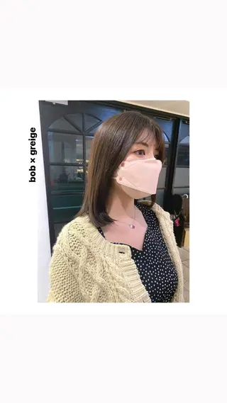 ミディアム カラー パーマ ヘアアレンジ メンズ キッズ ネイル マツエク・マツパ アイブロウ hiro【沿線で叶う 似合わせhair】のヘアスタイル