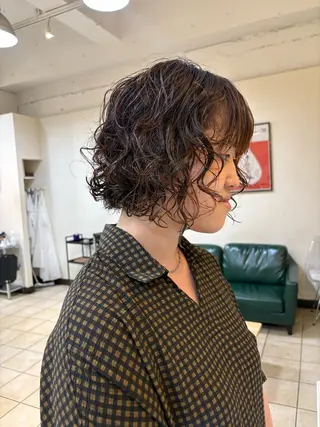 ショート パーマ ボブパーマ/ スズキユウナのヘアスタイル