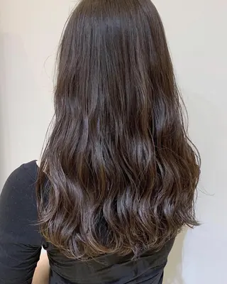 ロング カラー パーマ ヘアアレンジ 松田 亮葉のヘアスタイル