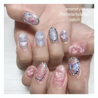 ミディアム ネイル 🐾enen style 🐾のネイルデザイン