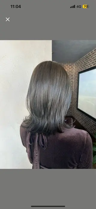 ミディアム カラー ヘアアレンジ 李奈🕊️レイヤー/ 透明感ブリーチカラーのヘアスタイル