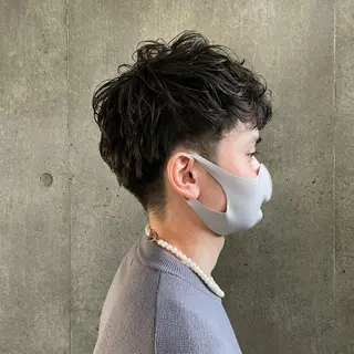 パーマ メンズ もりたみかこ 美容師お休み中のヘアスタイル
