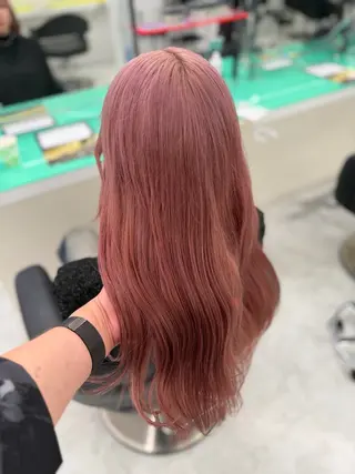 ロング カラー ヘアアレンジ 🫧モテる💗ダメー ジレスハイトーン🫧のヘアスタイル