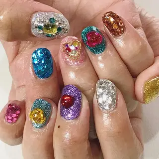ネイル 渋谷/チップ長さ出し 👑アプレgel-xのネイルデザイン