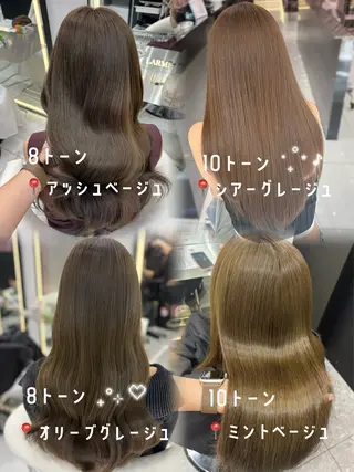ロング カラー 新宿/韓国ヘア 中明度カラー/かやのヘアスタイル