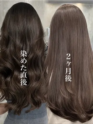 セミロング カラー 賀川 サトシのヘアスタイル